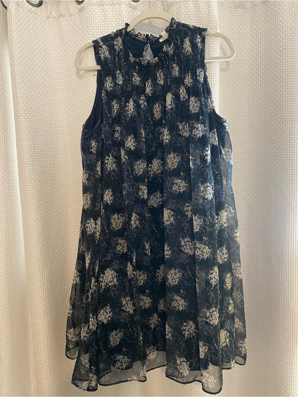 Joie Navy and White Floral Chiffon Girls' Dress
